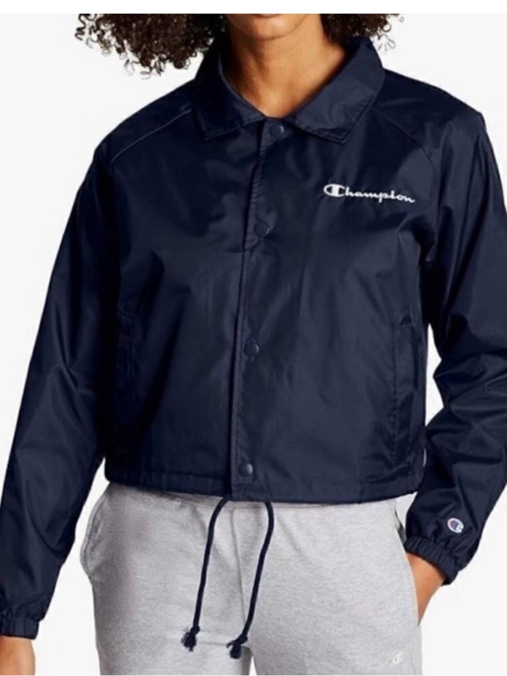 Champion Navy Blue Windbreaker Jacket